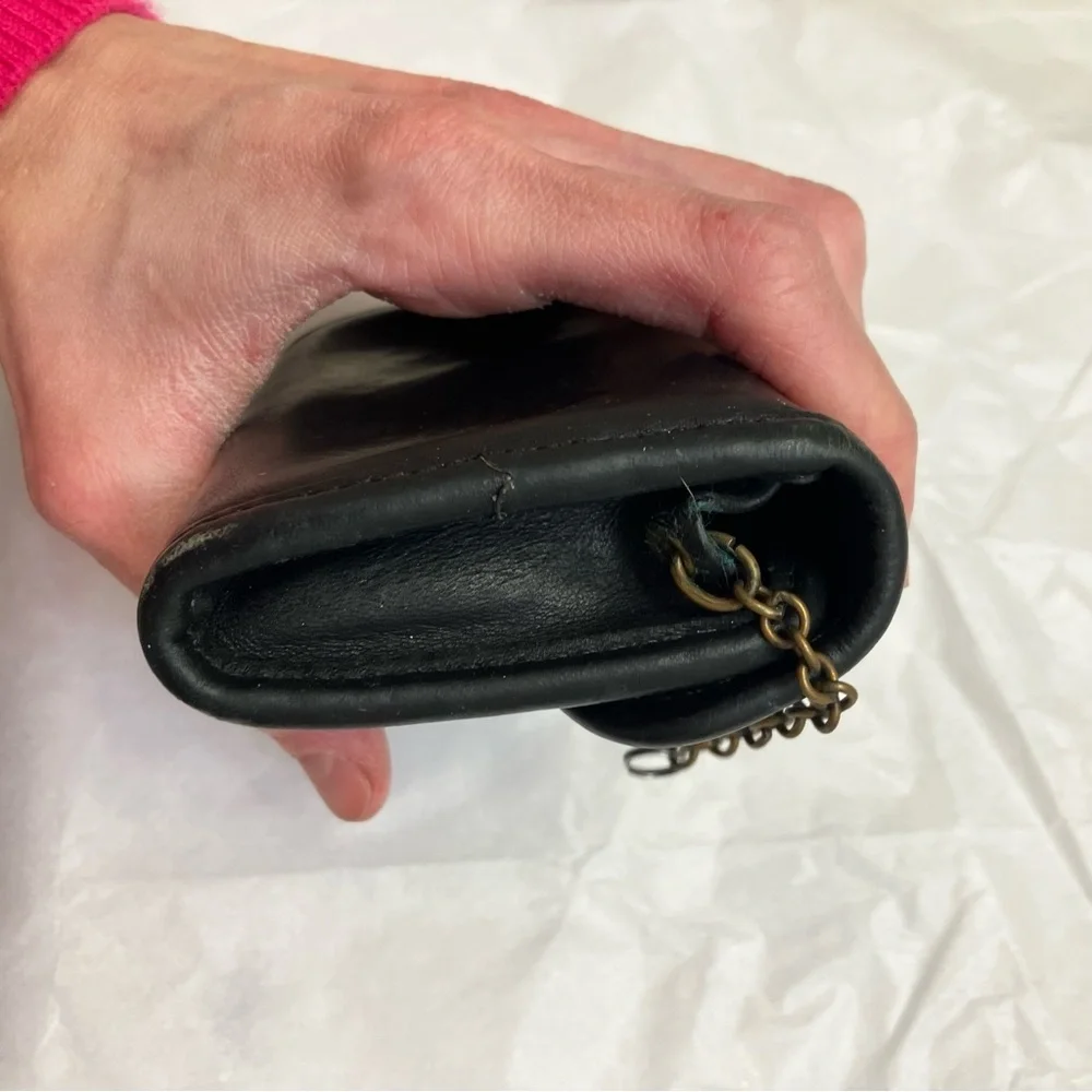 Coach vintage black leather Multifunction Wallet Cardholder